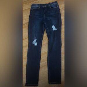 YMI High-Rise Skinny Dark Blue Jeans Size Large